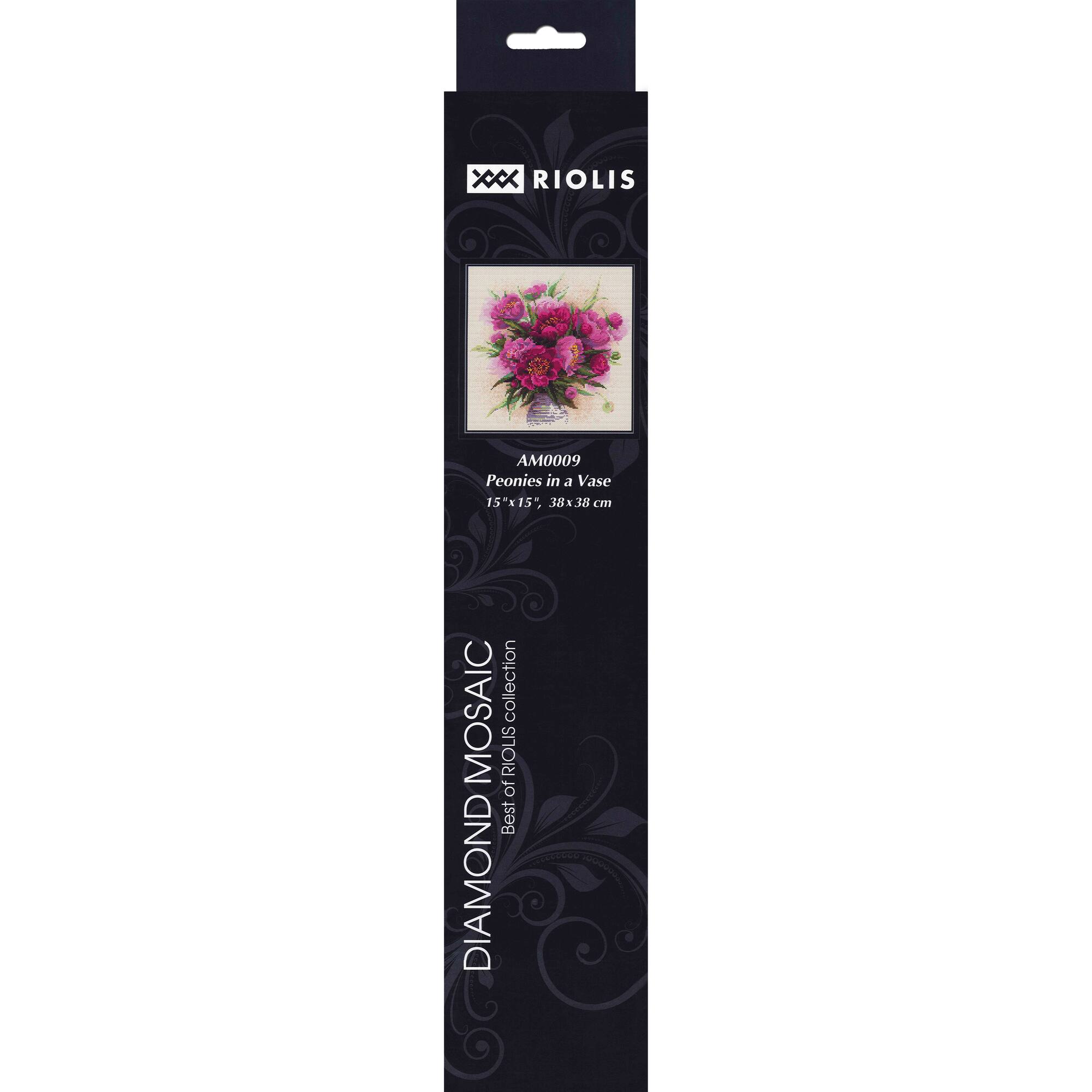RIOLIS Peonies In Vase Diamond Mosaic Kit